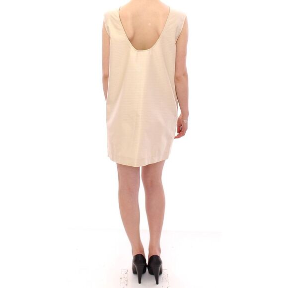 Andrea Incontri Beige Sleeveless Shift Mini Women's Dress - Picture 3 of 6